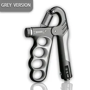 Adjustable Counting Hand Grip Strengthener - 5-100kg Resistance, Ergonomic Finger Exerciser for Hand Rehabilitation, Forearm Workout, Climbing & Fitness Training，Gift for Boyfriend ，Gift for Friends， Gift for Family