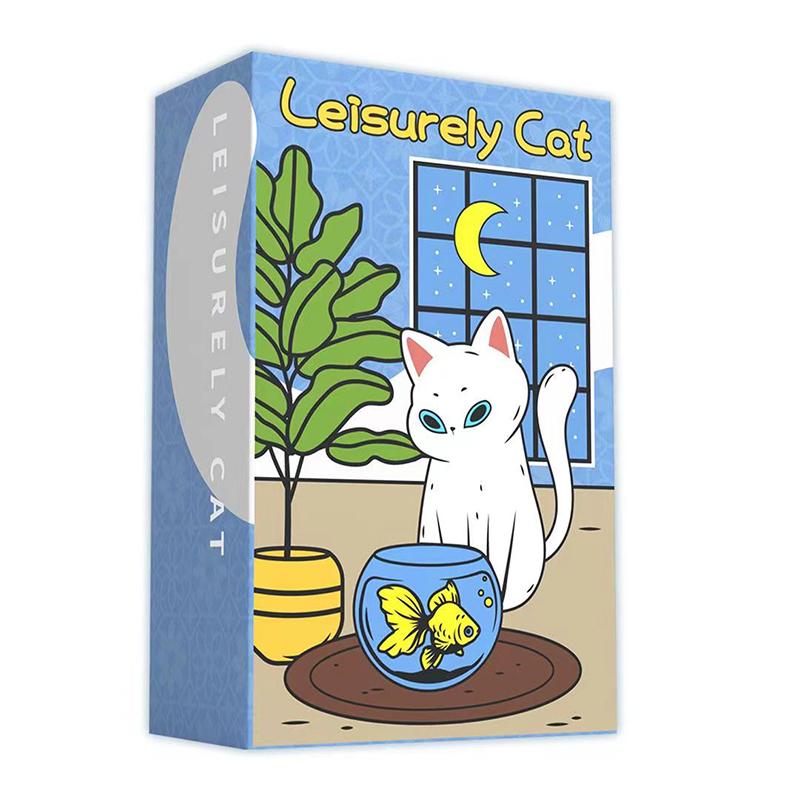 New 2025 [VANCARD'S] Leisurely Cat Tarot Cards, Playing Tarot Decks Cute Animal Nice Gifts