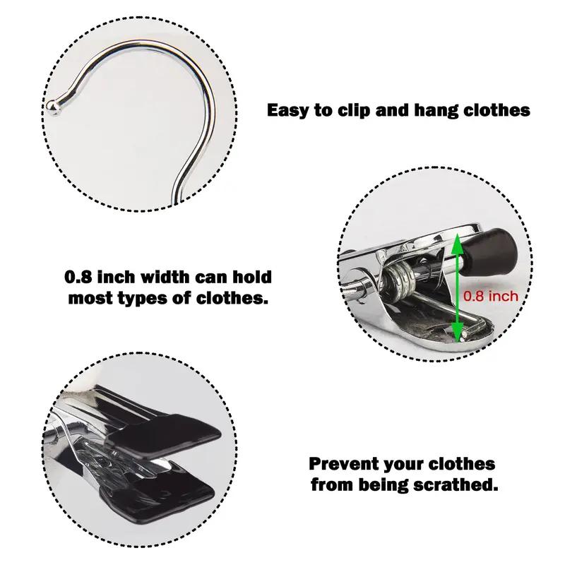 10 Counts Hangers Clips Anti-Rust Metal Hanging Hook Clips for Indoor/Outdoor Drying Durable Lightweight Organiser 360° Rotate Design Space Saving