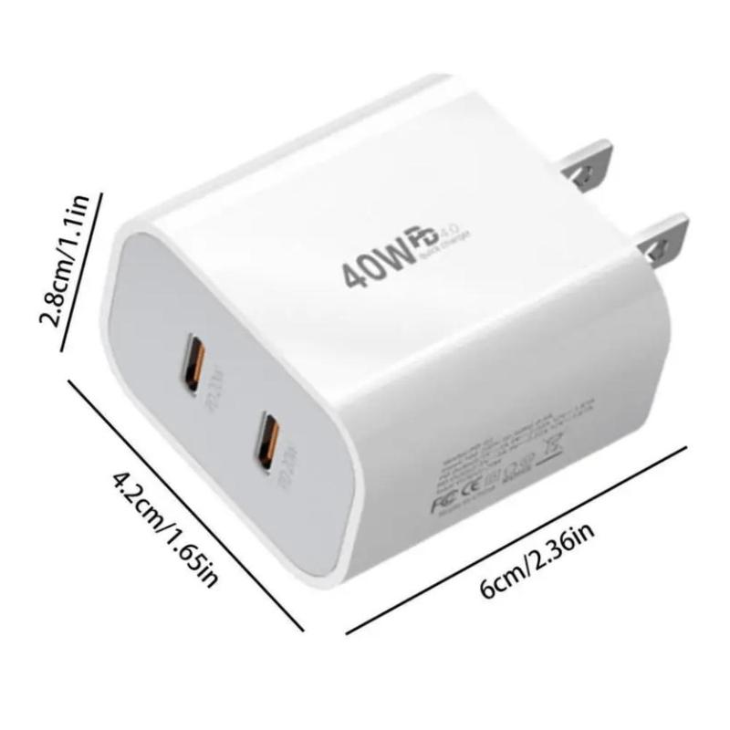 3 IN 1 USB C To Magnetic Watch Charger Cable 40W Fast Charger Block USB Type C Wall Power Adapter For Watch For IPhone For Samsung Charging Port