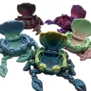 Cyber Crab Cute Articulated Figurine With lid Container