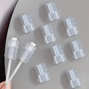 Flexible Tpu Wave Cable Protector Set, for iPhone Smartphones Tablets, Line Protection, Charger Protection, Charging Cables