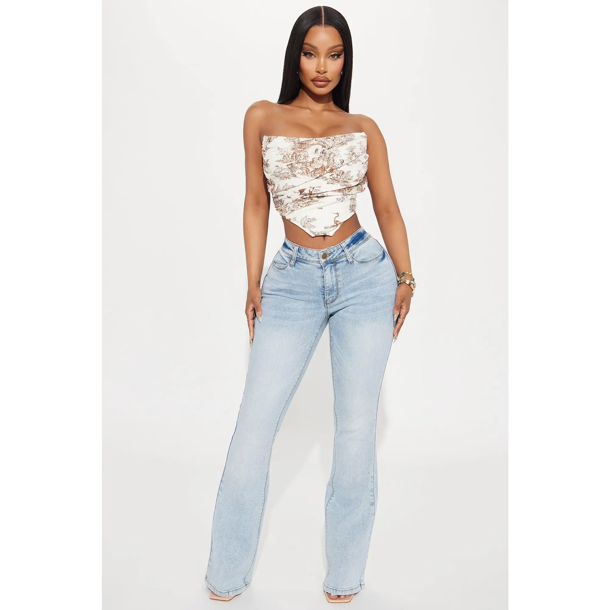 Lost Without You Soft Stretch Bootcut Jeans - Light Wash