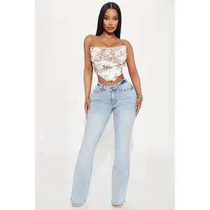 Lost Without You Soft Stretch Bootcut Jeans - Light Wash