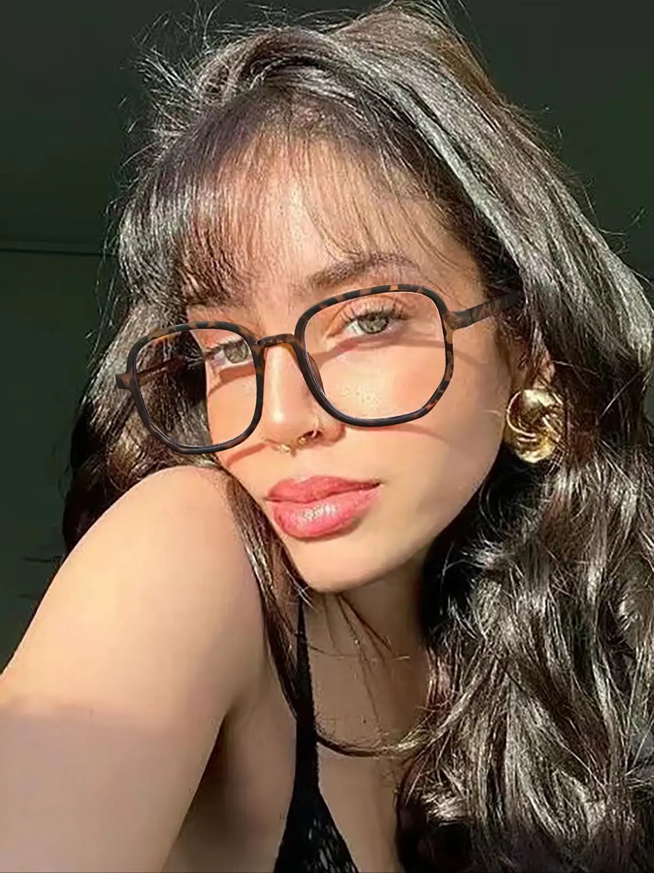 Unisex Boho Tortoiseshell Square Frame Glasses, Trendy Square Frame, Stylish Square Frames, Anti-Blue Light, Lightweight Durable PC Frames, Perfect for Students Daily Use, Square Frame Eyewear, High Quality Eyewear, Square Eyeglasses