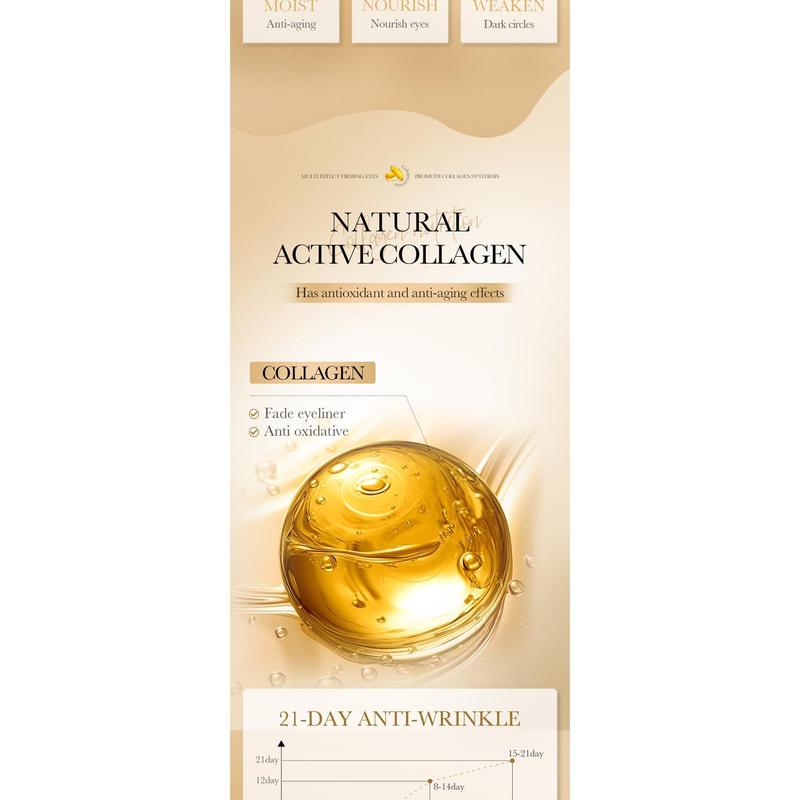 20pcs (10 Pairs) Collagen Eye Masks – Banish Dark Circles + Bags! Hydrate & Firm Eyes