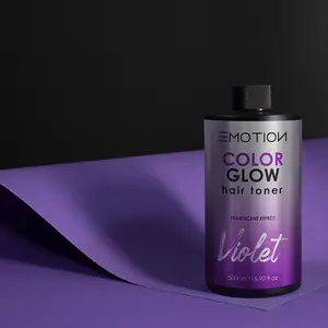 Emotion Color Glow Violet Hair Toner with Pearlescent Effect 500ml Enriched with Fruit Acids for Long-lasting Color and Hydration