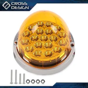 CROSSDESIGN Clear Yellow lens Watermelon (19 LED) Marker Front Turn Signal Light Universal