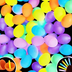 100pcs/200pcs Glow-In-The-Dark Easter Eggs Set, Classroom Decorations, Party Supplies, Easter Basket Fillers, Kids Party Favors, Party Favor Packs
