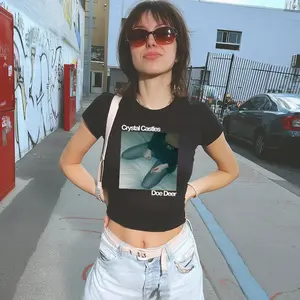 Crystal Castles Baby Tee - Babytee Y2k - Y2k Merch - Vintage Y2k Top