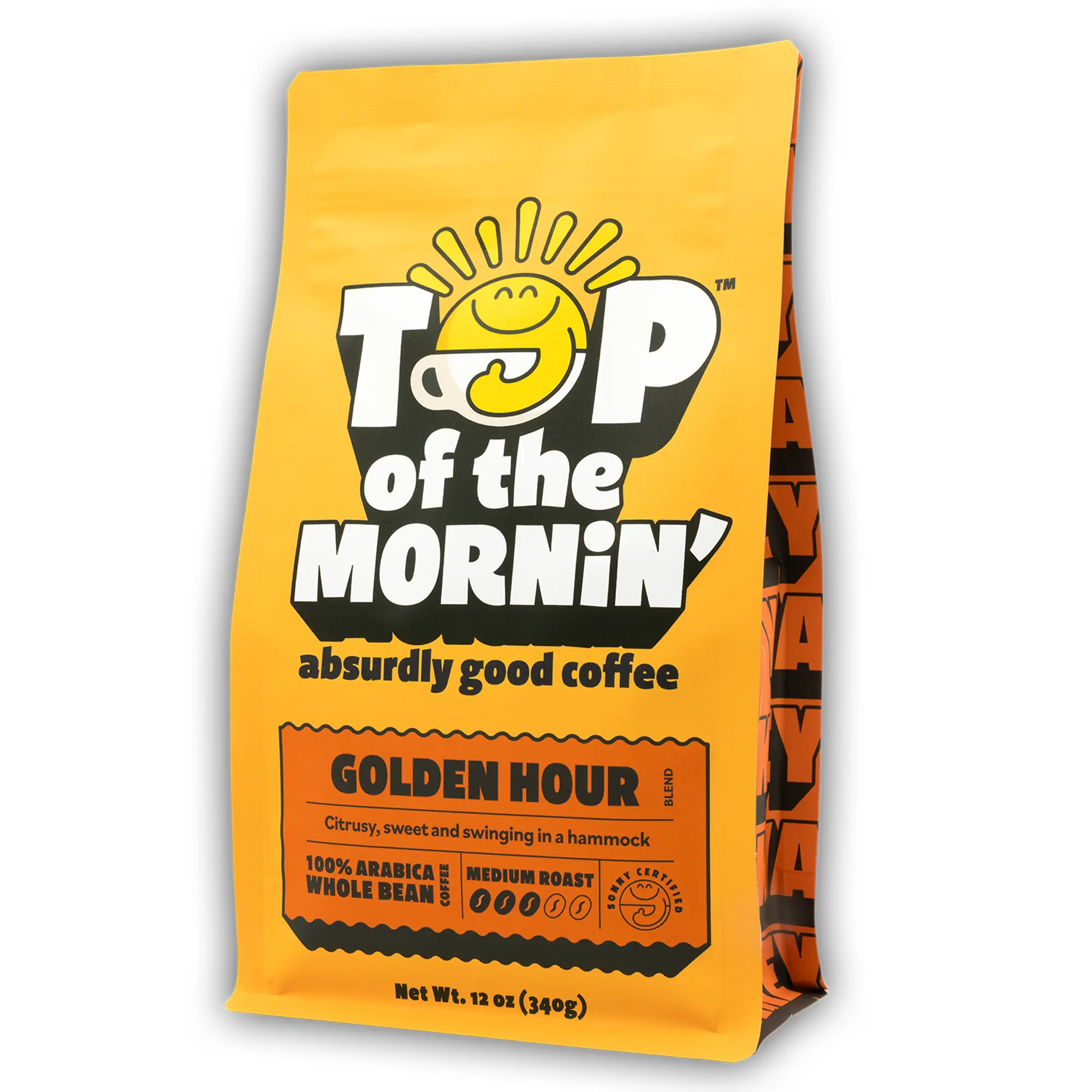 Golden Hour Medium Roast Coffee | 12oz |  Whole Bean or Ground | 100% Arabica Beans