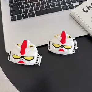 1 piece of robot-shaped earphone protective case, shockproof and durable silicone earphone case, Apple wireless Bluetooth earphone case, suitable for AirPods 4/pro/pro2/pro3 Earbuds