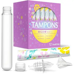 Tampon Flasks 12 Pack (18 oz Total) - Hidden Alcohol Travel Flasks for Women - Secret Liquor Containers for Nightclubs, Festivals, Cruises, and Sports Events – Includes Funnel & Spout