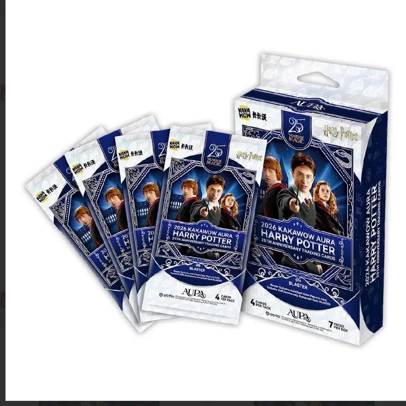 2026 Aura Harry Potter Blaster box with 7 packs containing 4 cards per pack (Look for Autographs)!
