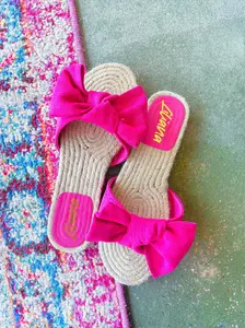 Fuchsia Malibu Breeze Slip-On-Sandals