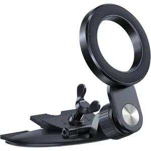 Phone Holder For Car [17 Strong Magnets] Magnetic CD Player Phone Mount, Hollow Socket CD Slot Phone Mount For iPhone 16,15,14,13,12 Series Pop Grip Ring Holder Case