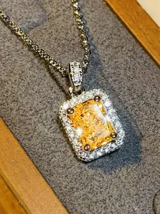 1 PC Classical Cubic Zirconia Necklace Pendant For Women Party Gift Wedding Anniversary Jewelry Sparkling CZ Necklace