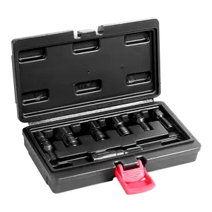 VEVOR 7-Piece M10-M22 Metric Thread Chaser Set, Square Drive Rethreading Tool Kit with Storage Case, Heat-Treated Carbon Steel, for Automotive Thread Repair, M10-M22 Sets