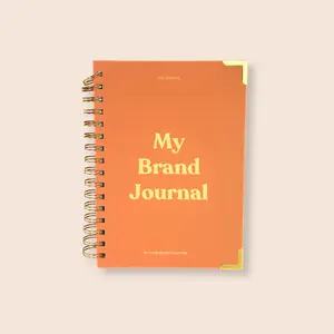 Your Brand Stationery Co (Orange) 2025 Daily Journal Small Business Owners Entrepreneurs Work Life Balance Productivity
