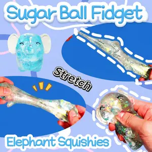 Elephant Squeezable Toy Squishies for Stress Relief: Highly elastic and stretchable, cute elephant design, knead and squeeze to relieve stress, a great stress reliever for students and office workers, and a perfect children's gift.
