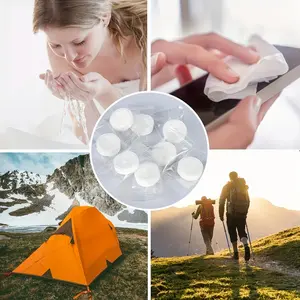 [Portable Towels] 100 Pack BPA-Free Compressed Towels | Portable Disposable Wet Wipes & Tampons for Travel, Hiking, Hotels, Business - Compact Sanitary Towel Rolls for Small Business Owners & Niche Events