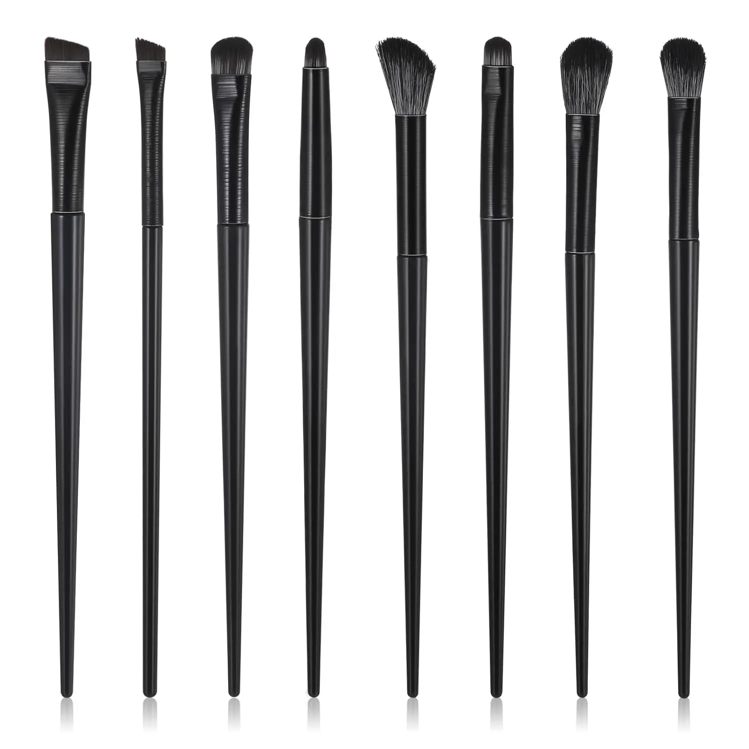 Eye Makeup Brushes Set 8 Pcs Eyeshadow Brush Brush Set For Hooded Or Smaller Eyes Professional Eye Brush Smudging Defining Eyeshadow And Eyeliner For Shadow Lip Angled Eyeliner Eyebrows
