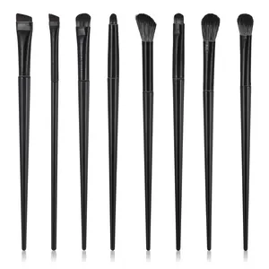 Eye Makeup Brushes Set 8 Pcs Eyeshadow Brush Brush Set For Hooded Or Smaller Eyes Professional Eye Brush Smudging Defining Eyeshadow And Eyeliner For Shadow Lip Angled Eyeliner Eyebrows