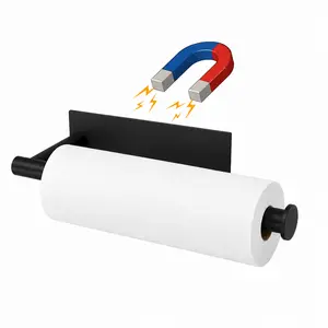 Magnet Paper Towel Holder    , Removable Magnetic Roll Paper Storage Rack, Multi-Surface Organizer for Refrigerator Washing Machine BBQ Party Home & Camper Use