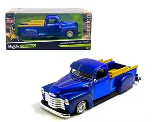 Maisto 1:24 1950 Chevrolet 3100 Pickup Truck Lowrider Candy Blue Diecast Model Car