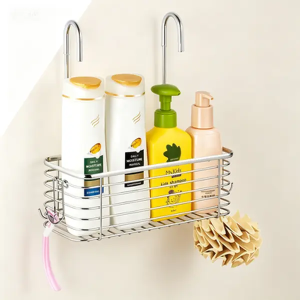 1.304 Stainless Steel Hanging Shower Rack, Bathroom Storage Organizer with Rotatable Back Hook, Hangs on Faucet or Clawfoot Bathtub Cross Bar, Rust Proof and Durable  2.Shower Shelf Bathroom Caddy, 304 Stainless Steel Hanging Organizer with 360° Rotatab