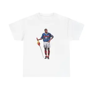 Vintage 90s Graphic Thierry Henry T-Shirt, Corner Flag Celebration, France Arsenal Legend, Bootleg Sport Tee, Cotton Tee