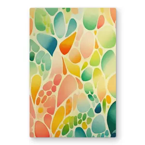Conscious Sales C1MP2436IU62HW 24 x 36 in. Organic Fruits Orange Metal Print Wall Art - Modern Art
