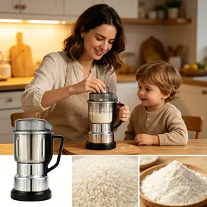 (Large Size) Stainless Steel Multifunctional Coffee & Spice Grinder, Electric Coffee Bean Grinder for Spices, Nuts & Grains, Multi-Use Electric Herb, Spice & Coffee Grinder Machine, One-Touch Powerful Dry Grinder for Kitchen & Pantry