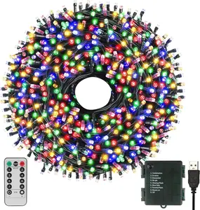 Christmas Lights 33ft 100LED  Operated String Lights with USB or    for Indoor Outdoor Holiday Party Wedding Christmas Decoration