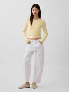 Gap Women's High Rise Crop Barrel Jeans