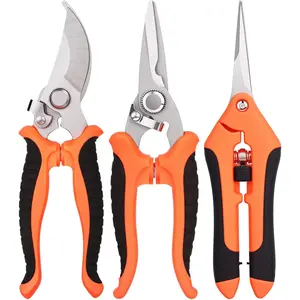 3-piece Garden Shears Stainless Steel Gardening Shears Pruning Shears for Pruning Flowers, Fruits, and Trees