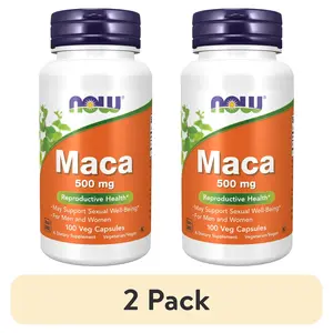 (2 pack) NOW Supplements, Maca (Lepidium meyenii) 500 mg, For Men and Women, 100 Veg Capsules Healthcare