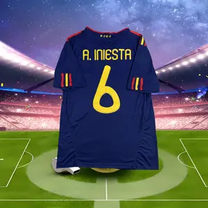 2010 away team No. 6 Iniesta blue football jersey