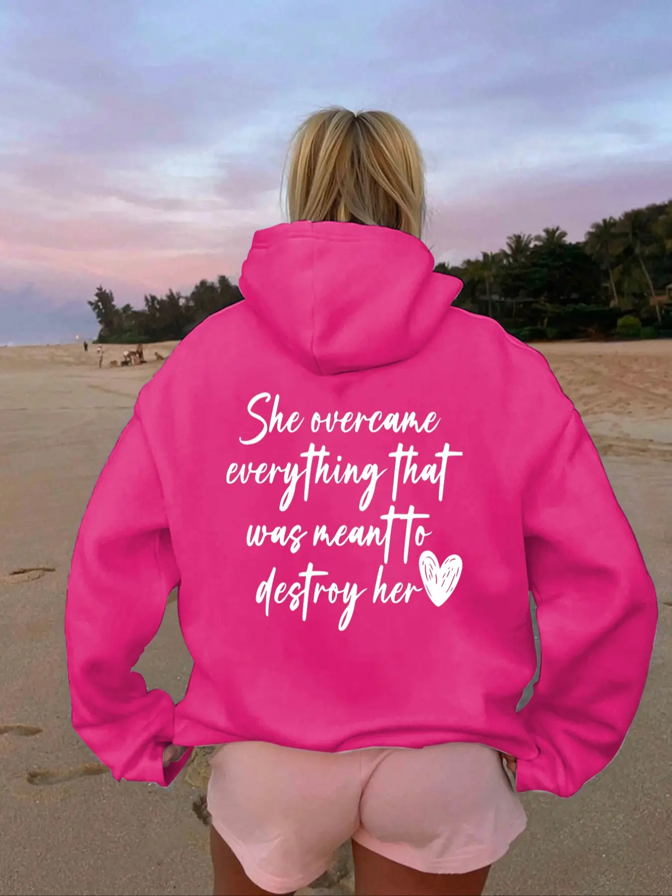 Women's Fashion Hoodie Sweatshirt with Letter and Pattern Print, Kangaroo Pocket, Fall & Winter Casual Everyday Wear, Daily Outdoor Clothing