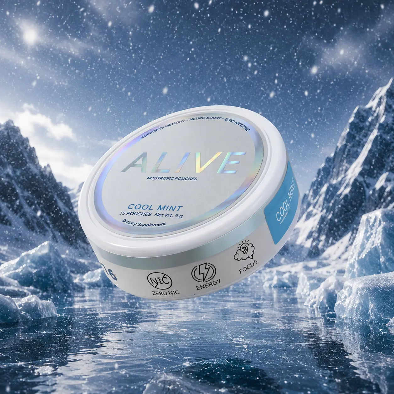 Alive Focus Pouches - Nootropics with Clean Ingredients for Sharp Focus Smooth Energy Enhanced Cognition Nicotine-Free No Jitters Crash or Dependency