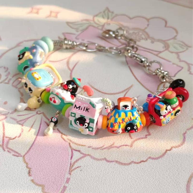 [ZZU]Hand-Painted Enamel Beads & Charms for DIY Bracelets, Necklaces & Pendants – Fits Pandora Bracelets, Handmade Beads for Jewelry Making, Beads & Charms Supplies, Personalized Gift for Her