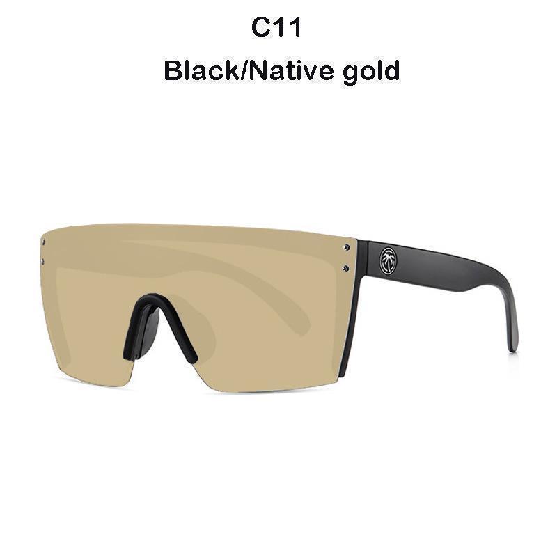Heatwaves ANSI Z87+ Safety Polarized Sunglasses Visual Future Tech  Lazer Face Stars & Stripes SOCOM cases sunglasses for men & sunglasses for women cross-border Aviator Ultra Black glasses case square conjoined men women UV400 Back to school glasses case