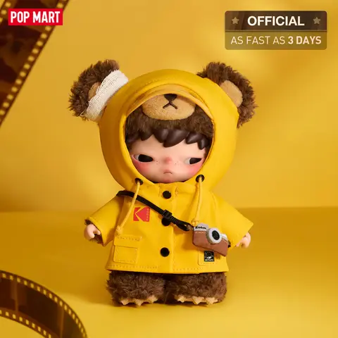 POP MART Hirono × Kodak Click Bear Plush Doll Pendant, Bag Charm