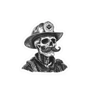 Skeleton firefighter vinyl sticker | Firefighting Humor Sticker | Unique Fireman Gift/ funny firefighter sticker