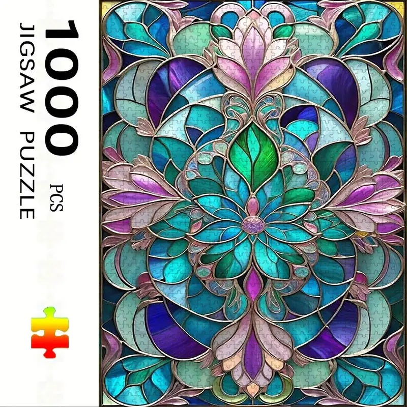 1000 Piece Beautiful Pattern Jigsaw Puzzle, Large Adult Family Interactive Toy, DIY Home Decor Brain Challenge, Holiday Scene, Mixed Colors