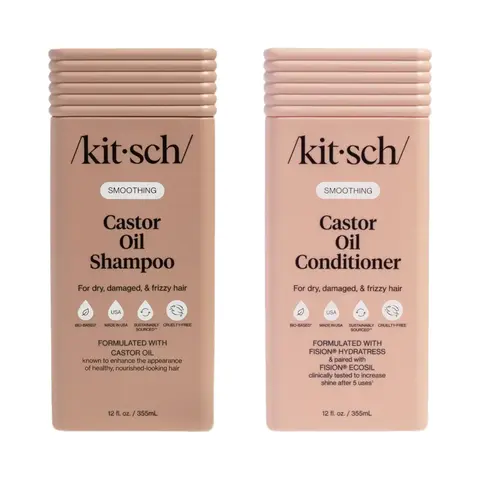 Kitsch Smoothing Castor Oil Shampoo & Conditioner Combo