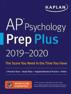 USED-AP Psychology Prep Plus 2019-2020: 3 Practice Tests + Study Plans + Targeted Review & Practice + Online by Kaplan Test Prep (Paperback)