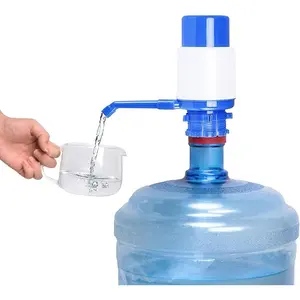 Portable Water Bottles Pump, Manual Hand Pressure Water Pump, Water Dispenser, Water Press Pump with Tube and Cap for Most 3-6 Gallon Bottles