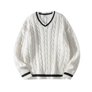 2026 New Style Street Elegant, Exquisite, Versatile, Stylish, Simple and Atmospheric Basic Commuting Unisex Polyester Casual Knitted Pullover Sweater