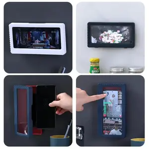 1pc Hands-free gadget for the kitchen Waterproof shower case for the bathroom Sealed protection for touch screen phone holder
